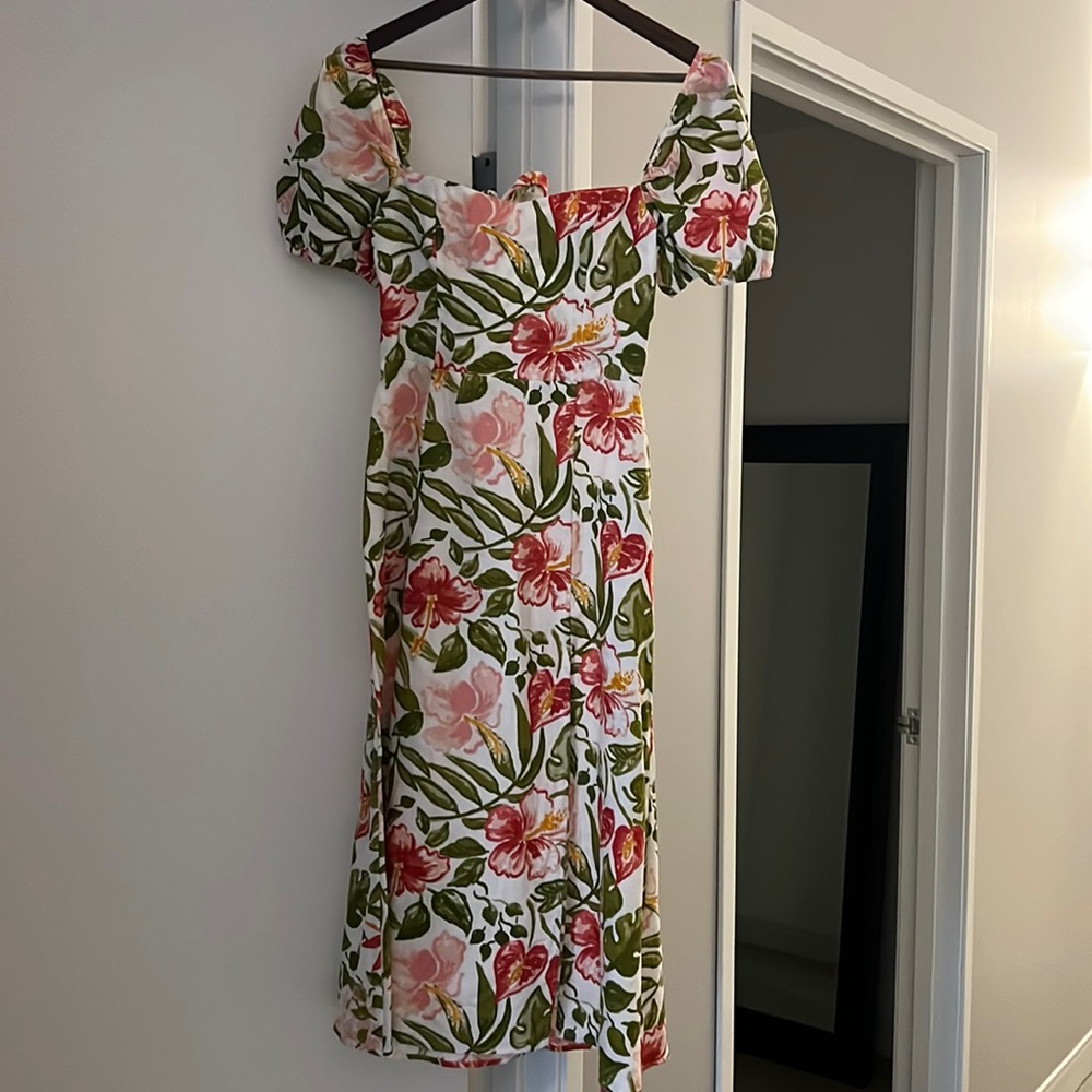 Tropical ~ Reformation linen dress